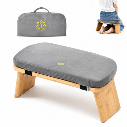 Estleys Folding Bamboo Meditation Bench with Carrying Bag