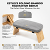 Estleys Folding Bamboo Meditation Bench with Carrying Bag