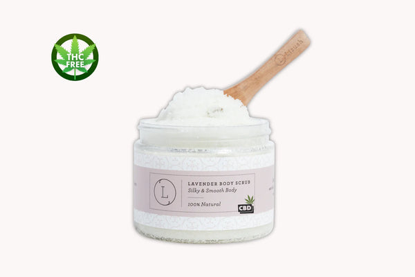Lavender CBD Body Scrub Exfoliating Salt Scrub for Radiant Skin