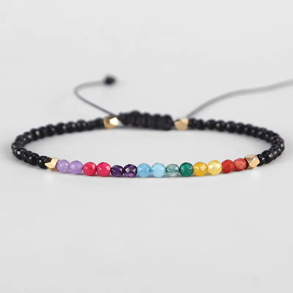 12 Zodiac Bracelets with Lucky Stones and Chakra Beads